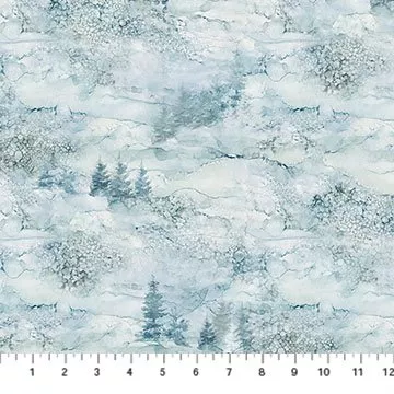 Northcott Soar DP24586-41 Light Blue Texture Landscape1-1/8 Yard Cut