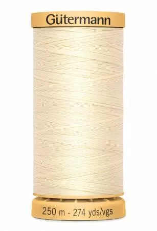 NTN Gtrmn Natural Cotton Thread 250m/273yds Ecru - 251M-1040