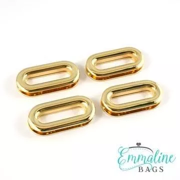 Oblong Screw Grommets - 1" - Gold Finish -Emmaline -GROM-OBL/25mm-GO/4