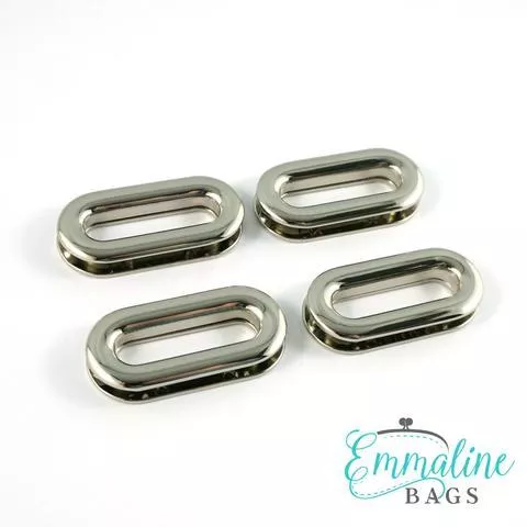 Oblong Screw Grommets - 1" Nickel Finish -Emmaline -GROM-OBL/NL4