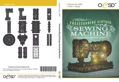 OESD Freestanding Vintage Sewing Machine CD