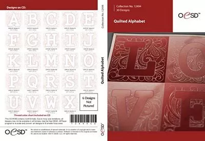 OESD Quilted Alphabet Machine Embroidery CD