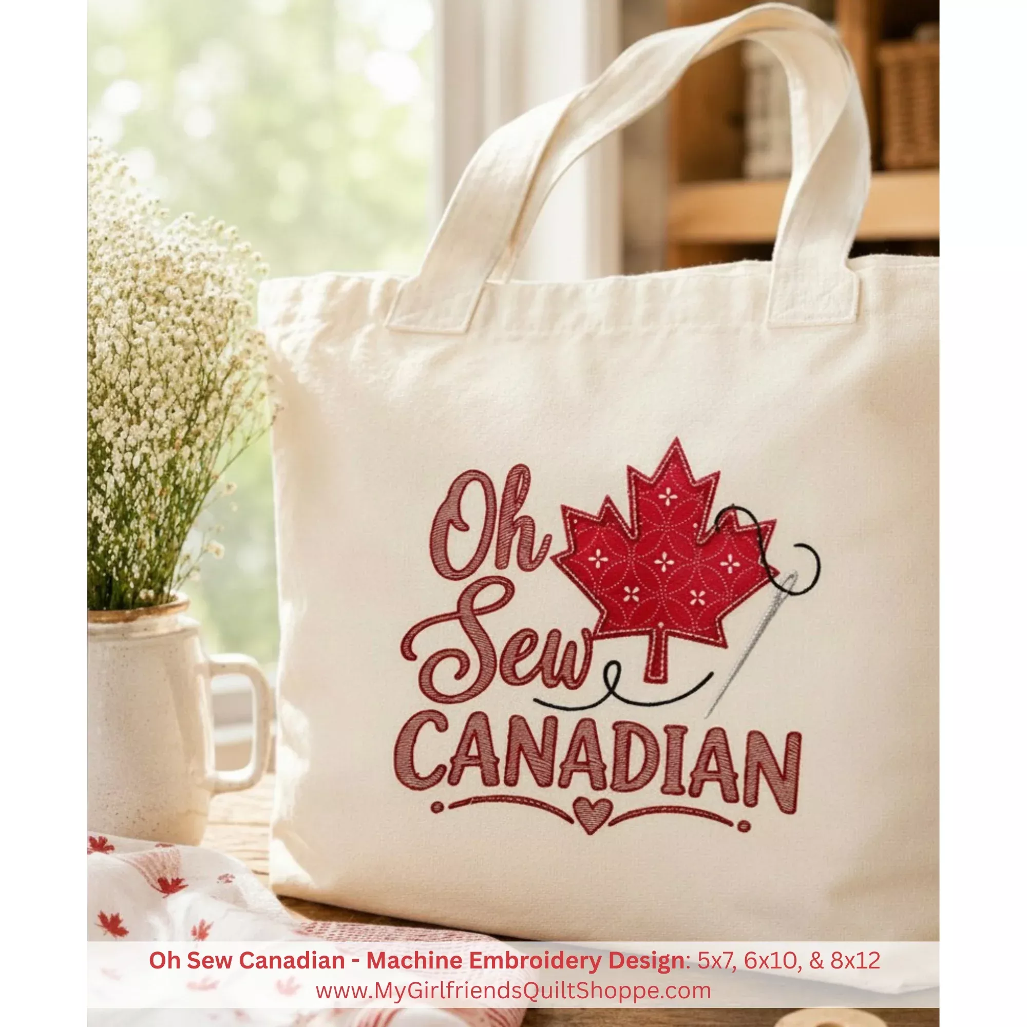 Oh SEW Canadian Sketch (Downloadable Machine Embroidery Design)