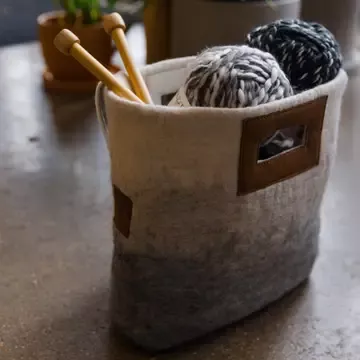 Ombre Felted Wool Tote