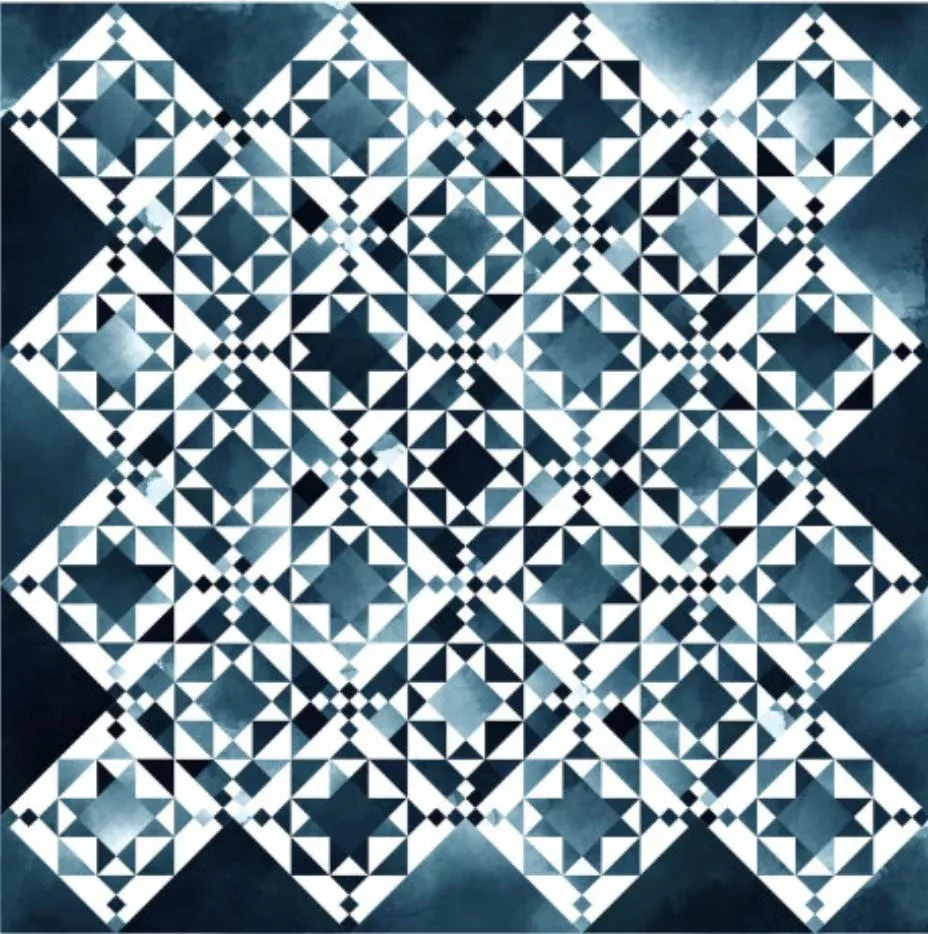 Ombre Pacific Breeze Quilt KIT - 68" x 68" includes binding