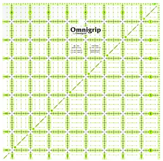 Omnigrid - Omnigrip Ruler - 8.5in x 8.5in