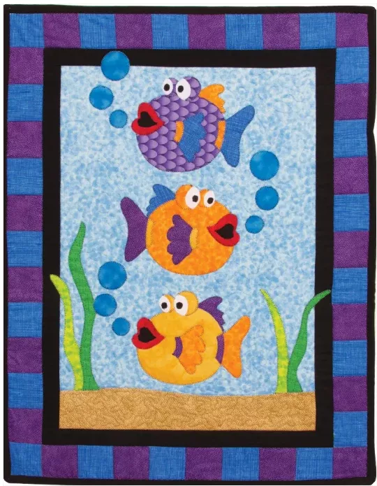 One Fish, Two Fish Wall Hanging or Quilt Pattern by The Whimsical Workshop