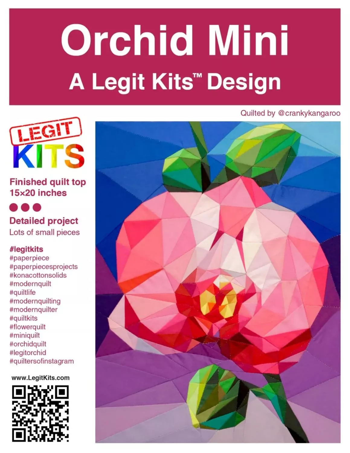 Orchid Mini PATTERN - A Legit Kits Design #9