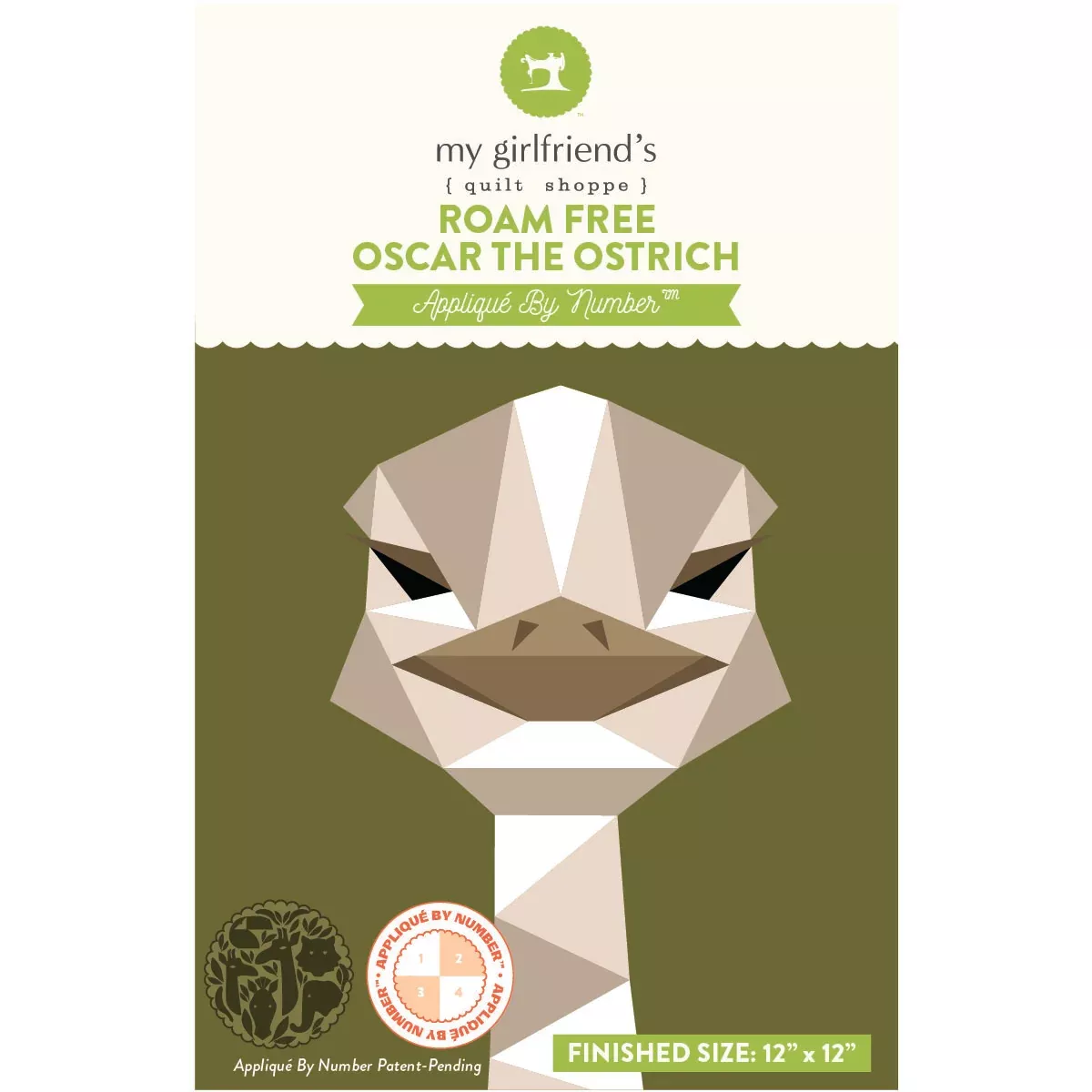 Oscar the Ostrich Applique by Number™ Kit