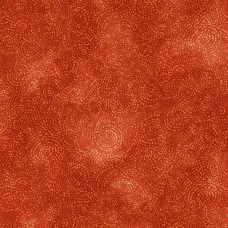 P & B 108" Flannel Solstice Serene Swirls SOFW6268-I dark orange