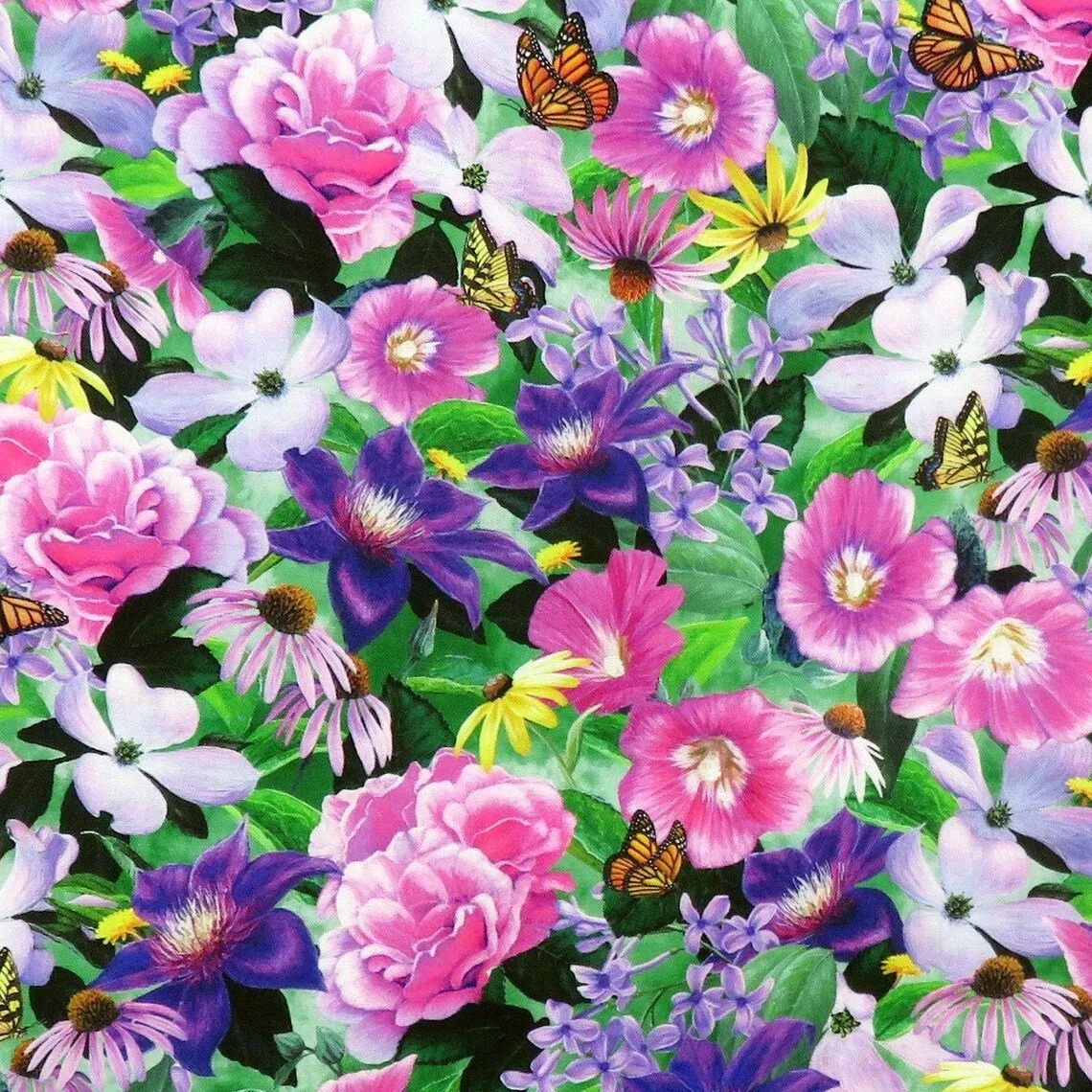 P&B Textiles Multi Flower CSON4497-MU ^
