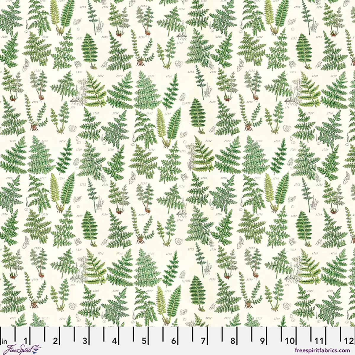 Palette Curated by Tim Holtz for FreeSpirit - Green Ferns PWTH265.CGREEN