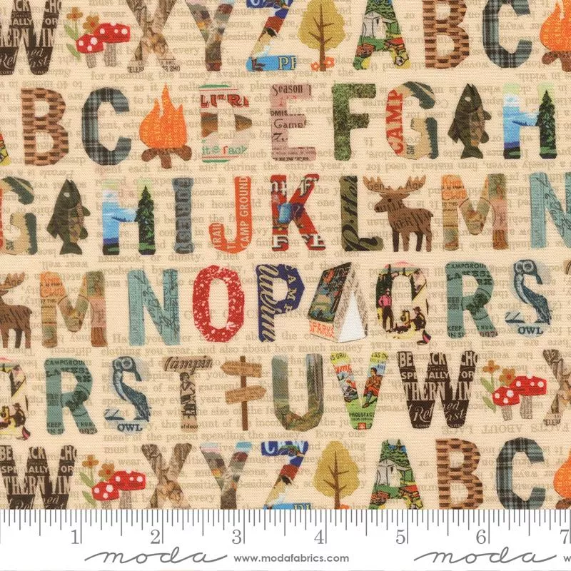 Paper Trails : Alphabet Text Cream - #39593-11 - Cathe Holden