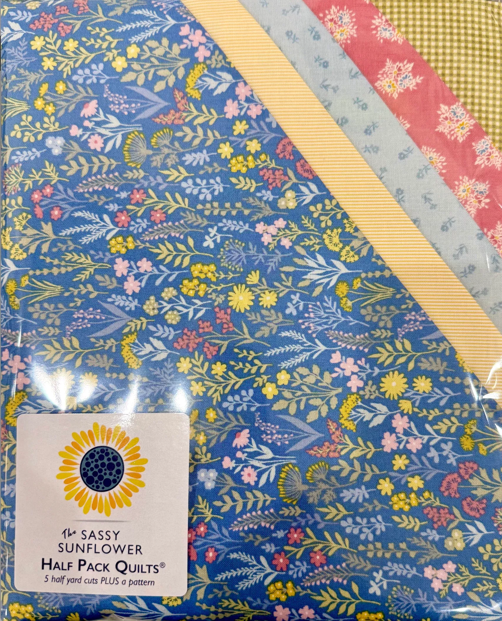 Pastel Prairie-The Sassy Sunflower Half Pack Quilts™ Kit