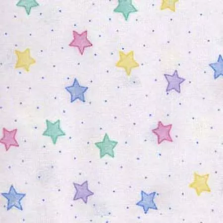 Pastel Stars - Flannel - #3128X-124