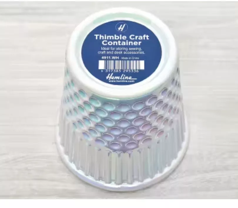 Pearl White Thimble Container