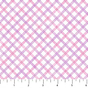 Peas In A Pod - Flannel - Northcott - Check Pink F29038-21