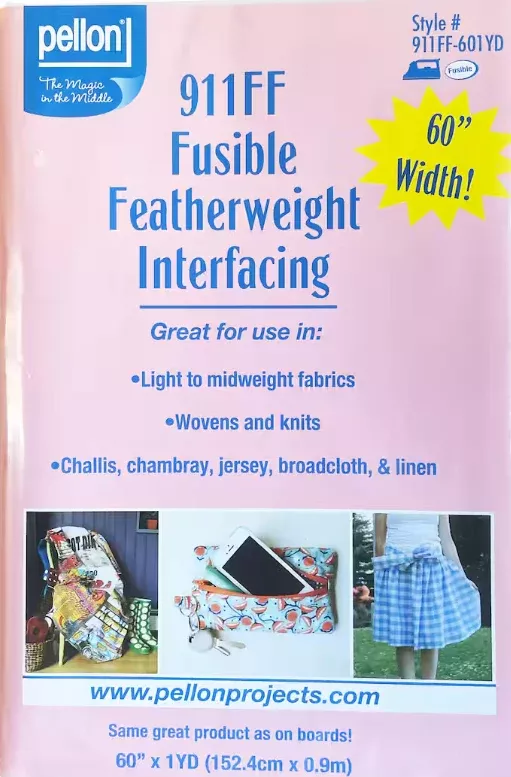 Pellon 911FF Fusible Featherweight Interfacing - 1 Yd x 60" Pkg
