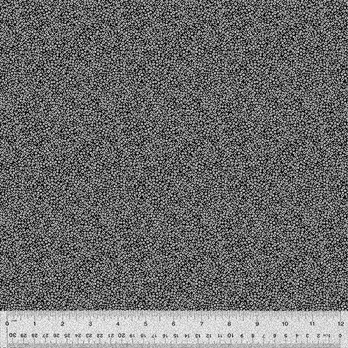 Pen & Ink by Windham Fabrics - Code White on Black 53561-2 Black