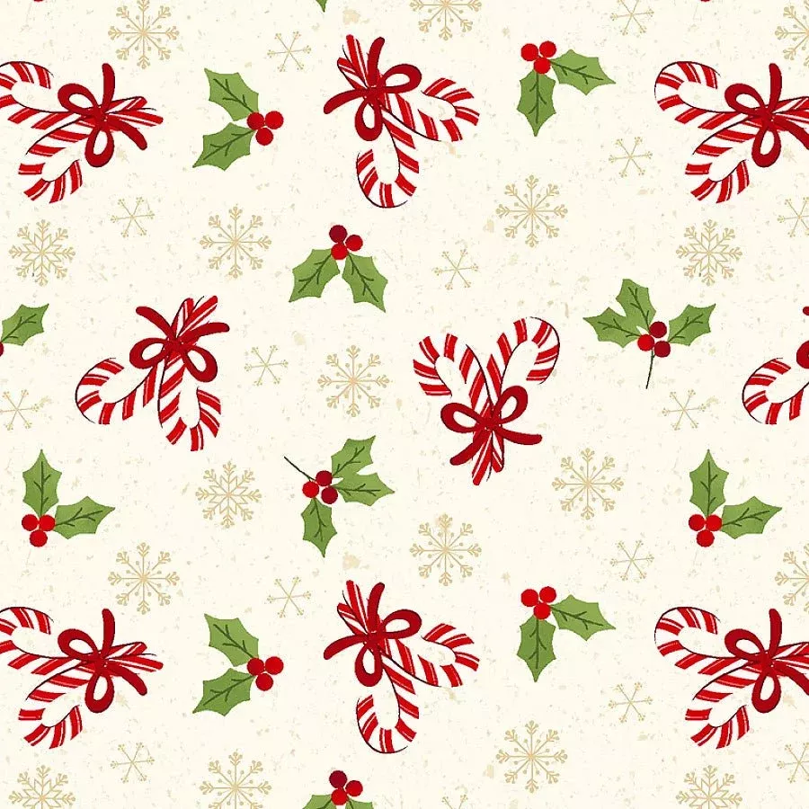 Peppermint & Pine Candy Cane Multi – Remnant 48″ × 44″