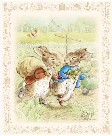 Peter Rabbit & Benjamin Bunny 35" Panel - #PD17255-PANEL