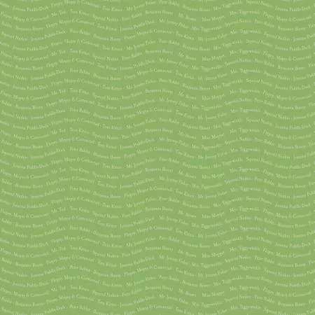 Peter Rabbit & Friends Text Green