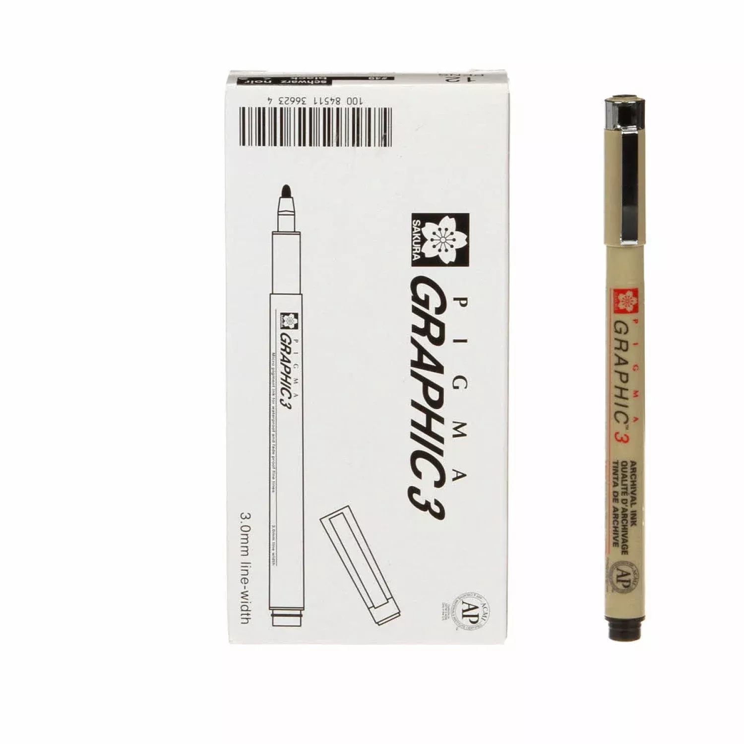 Pigma Graphic Pen Black 3.0mm Size 3
