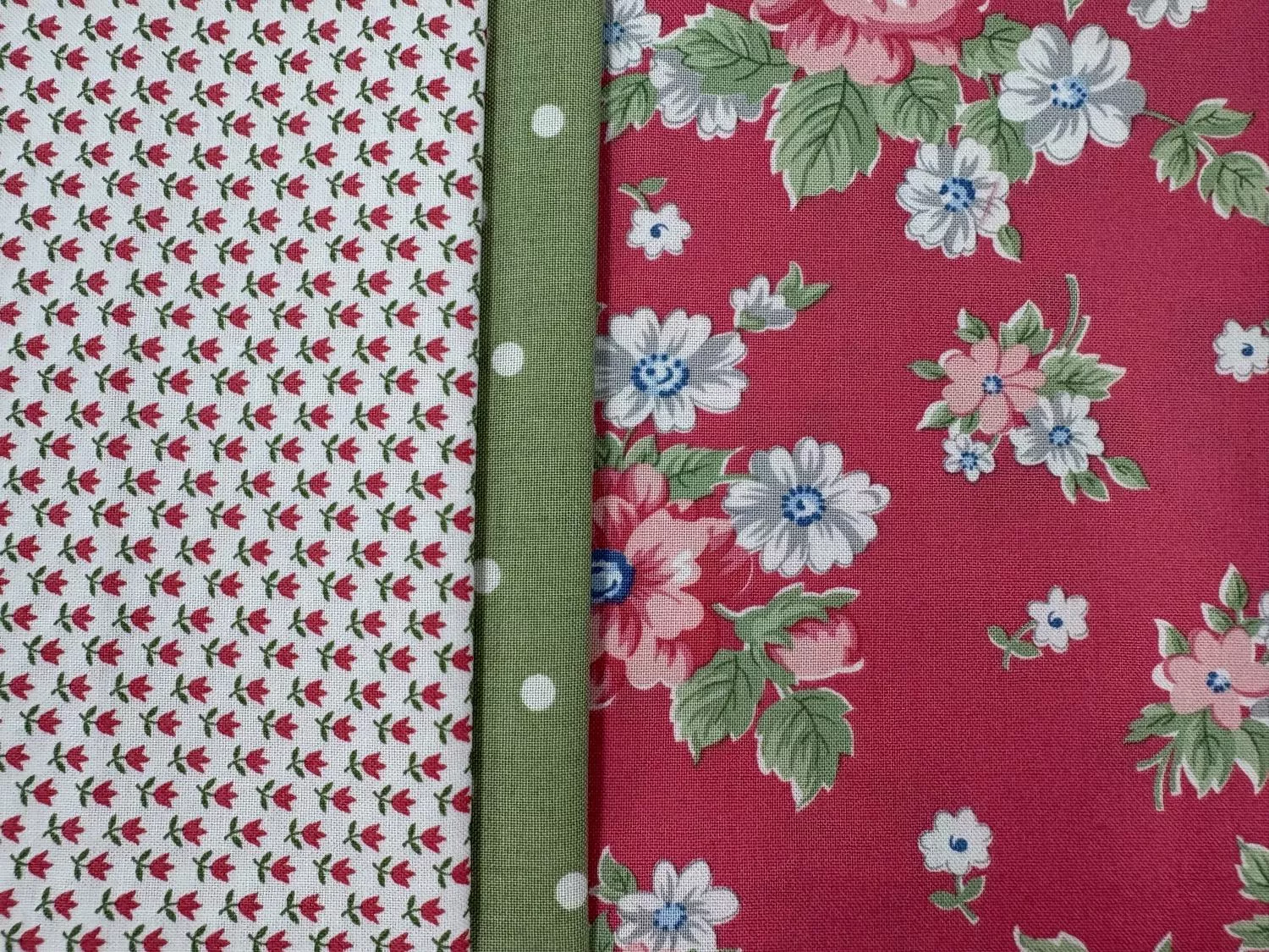 Pink Floral Pillowcase KIT -- Fabric for body, band & cuff with pattern