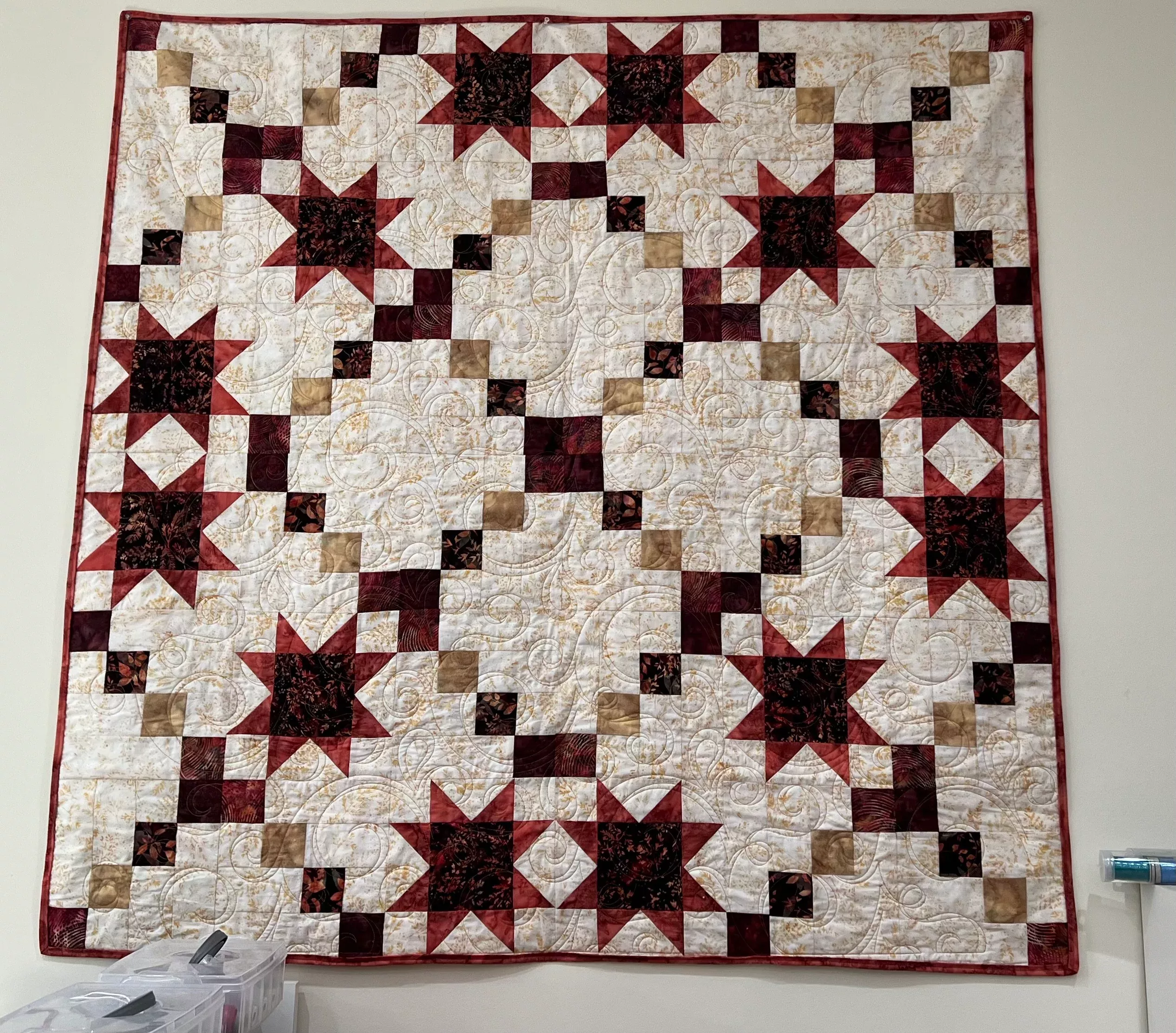 A Plentiful Harvest-Batik KitTop is 59x59 includes binding*must purchase Quilt Sampler Magazine to get the pattern