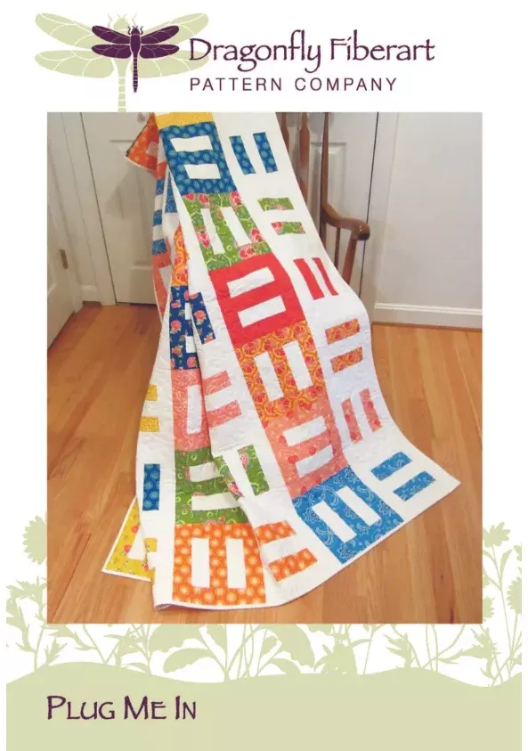 Plug Me In Quilt Pattern by Dragonfly Fiberart Pattern Company