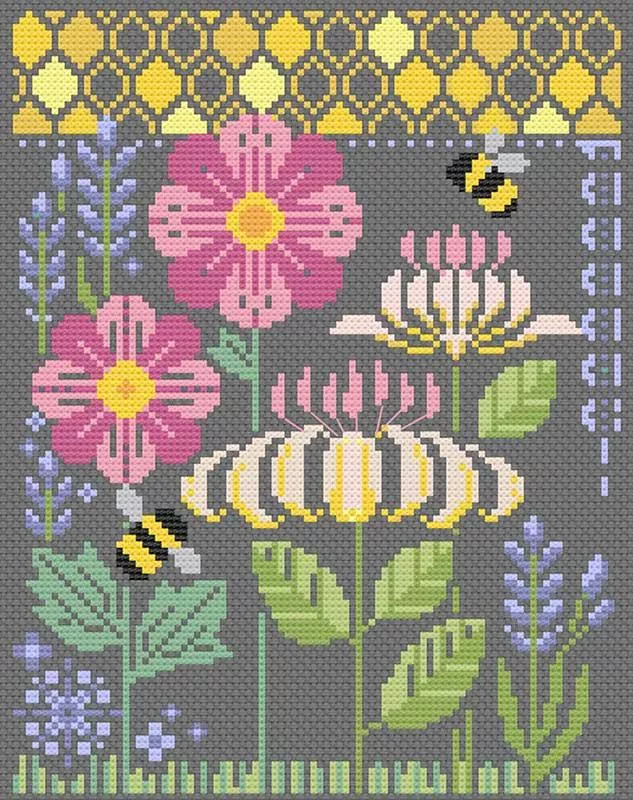 Pollinator's Delight : Cross Stitch Pattern - #RPCSP PD464 - Robin Pickens#1