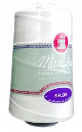 Poly Serger Thread 50wt 6000yds White