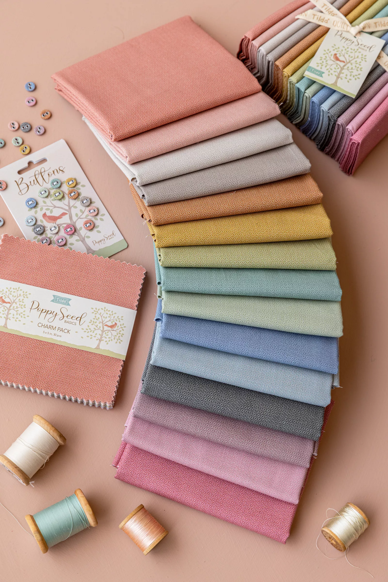 Poppy Seed : (15) Fat Quarter Bundle - #TIL300270 - Tilda