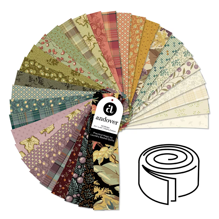 Practical Magic : 2.5" Strip Roll (40) Cuts Each - #2S-PCM-40 - Laundry Basket Quilts