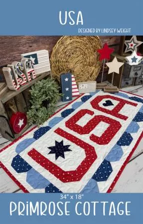 Primrose Cottage Quilts : USA Runner Pattern - #PCQ-043