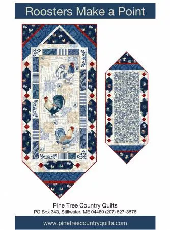 PT Q Pine Tree Country Quilts Roosters Make a Point