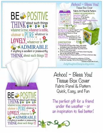 PT S Be Positive Tissue Box Panel