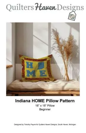 PT S Quilters Haven Designs Indiana HOME Pillow