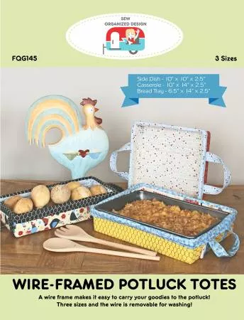PT S Sew Organized Design Wire-Framed Potluck Totes