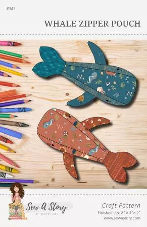 PT S Sew A Story Whale Zipper Pouch