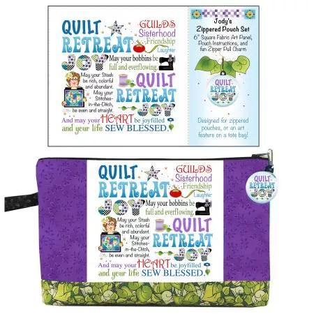 PT S Zipper Pouch Set Quilt Retreat Joy