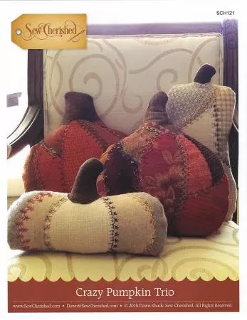 PT W Sew Cherished Crazy Pumpkin Trio