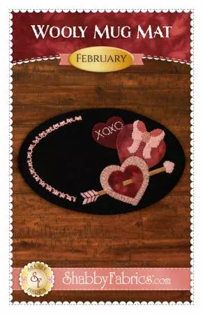 PT W Shabby Fabrics Wooly Mug Mat February