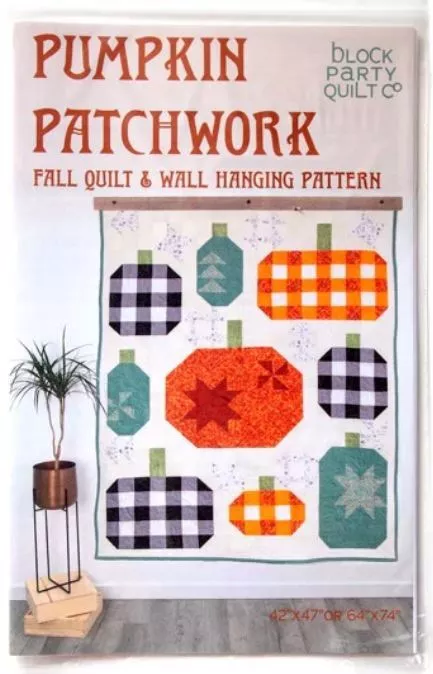 Pumpkin Patchwork Quilt and Wall Hanging : Pattern - #235475 - Block Party Quilt Co