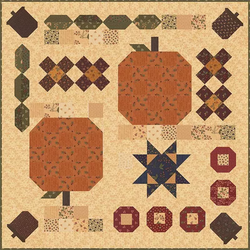 Pumpkin Season : Pattern Featuring Flannel Season Fabrics - #KT 26042 : Kansas Troubles#1