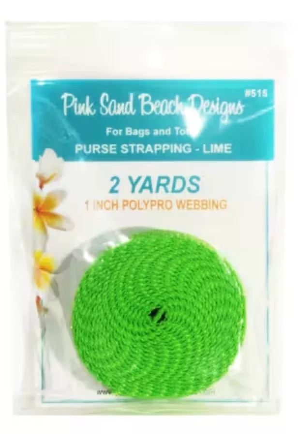 Purse Strapping 1in x 2 yds Lime