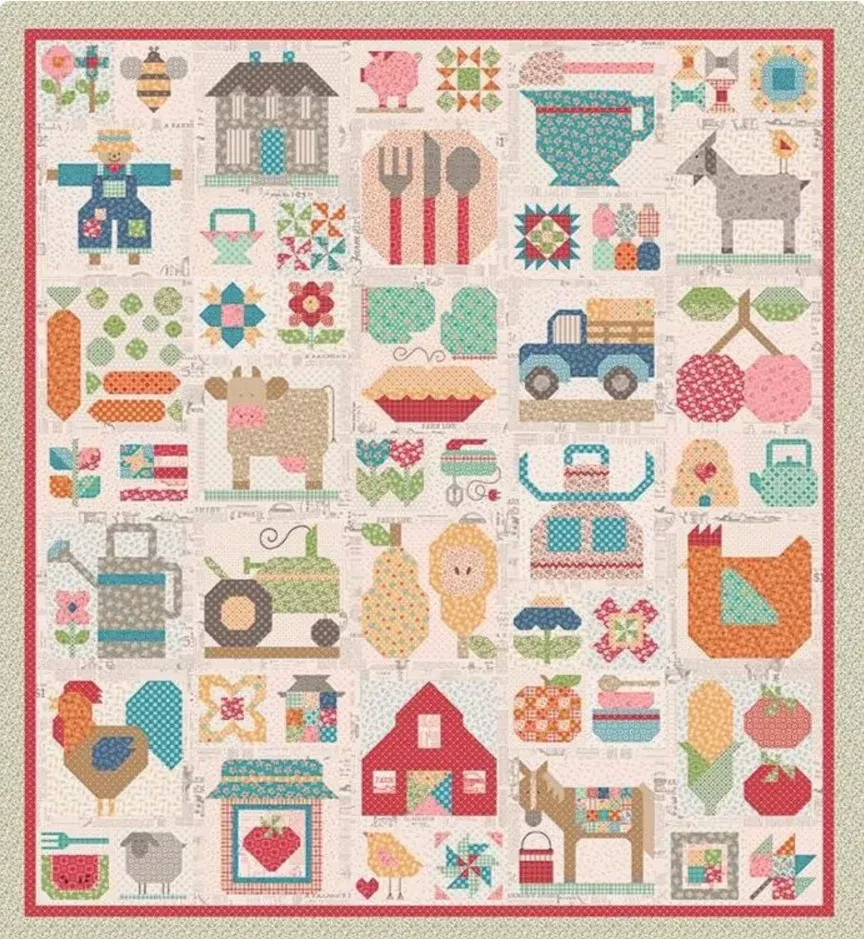Puzzle - Farm Fresh Quilt Puzzle by Lori Holt of Bee in my Bonnet 500 pc.
