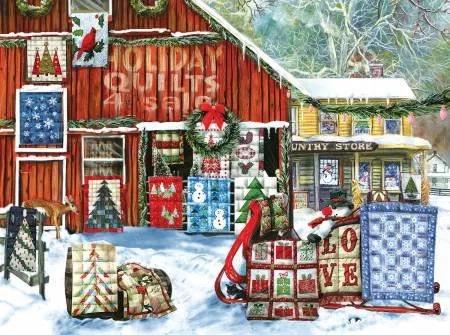 Puzzle - Holiday Quilts Art by Tom Wood 1000 Pc.