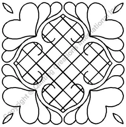 QCI 12" Heart Square Stencil - 650