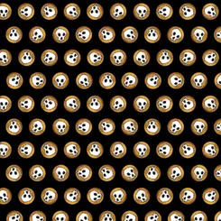 QT 27774-J Steampunk Halloween SKULLS BLACK ^